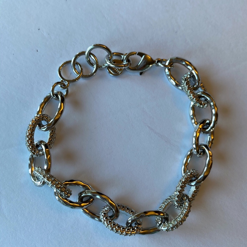 Stella & Dot silver chain bracelet